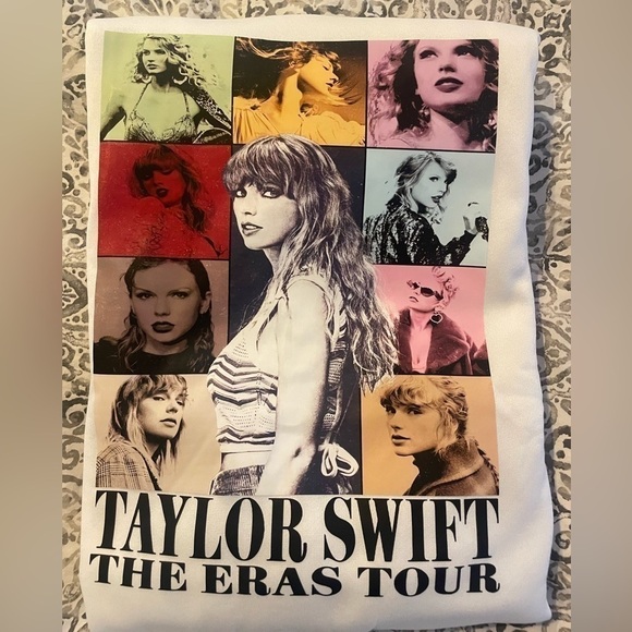 Women’s Music-Inspired Sweatshirt – The Eras Tour Design – Size S – White – NWT - Picture 5 of 13